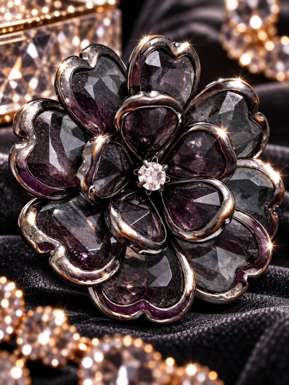 Park Lane Flower Twilight Stretch Ring